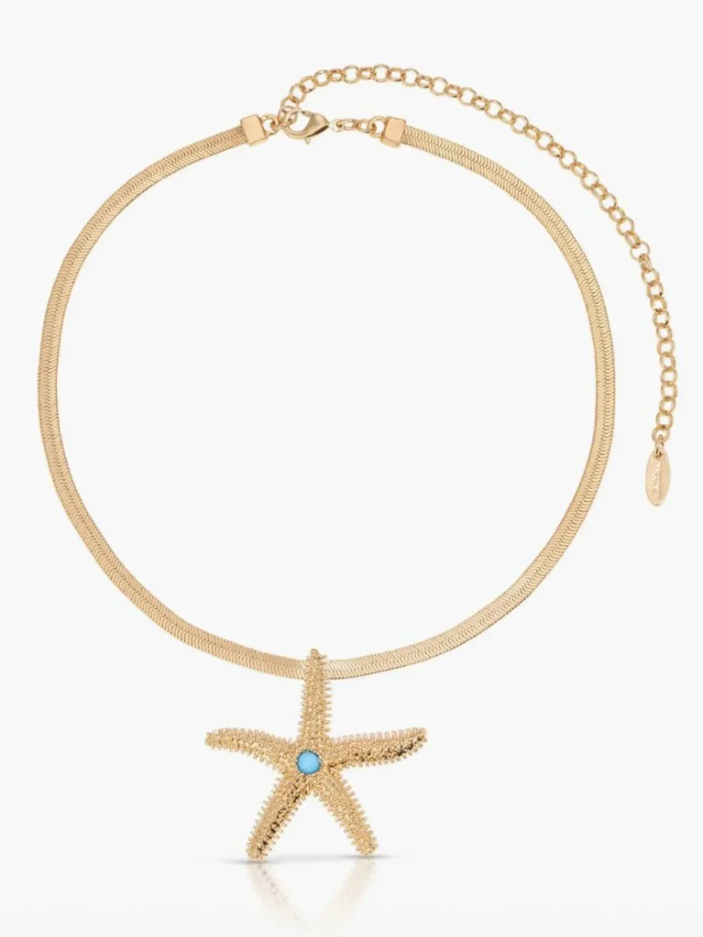 Ettiika Mermaid Cove Starfish Pendant Necklace Gold turquoise NWT